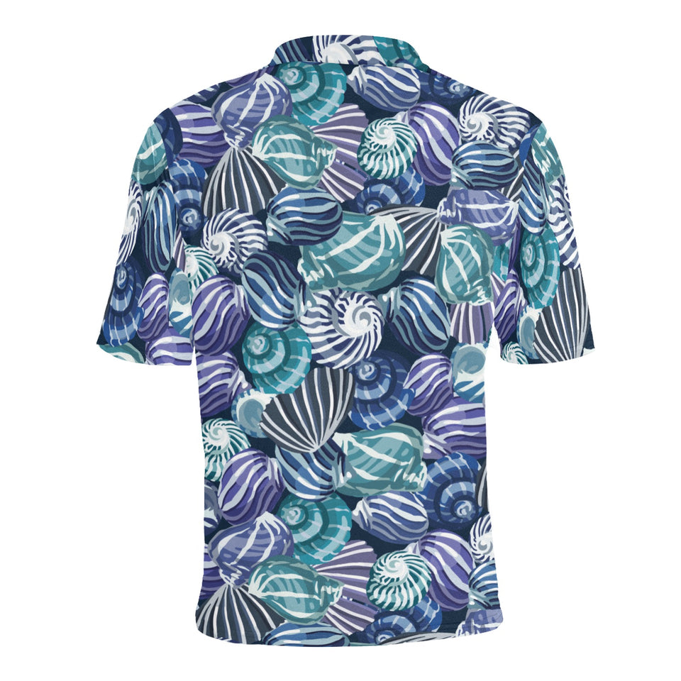 Shell design pattern Men's All Over Print Polo Shirt