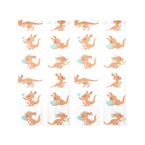 Cute Kangaroo pattern Gauze Curtain