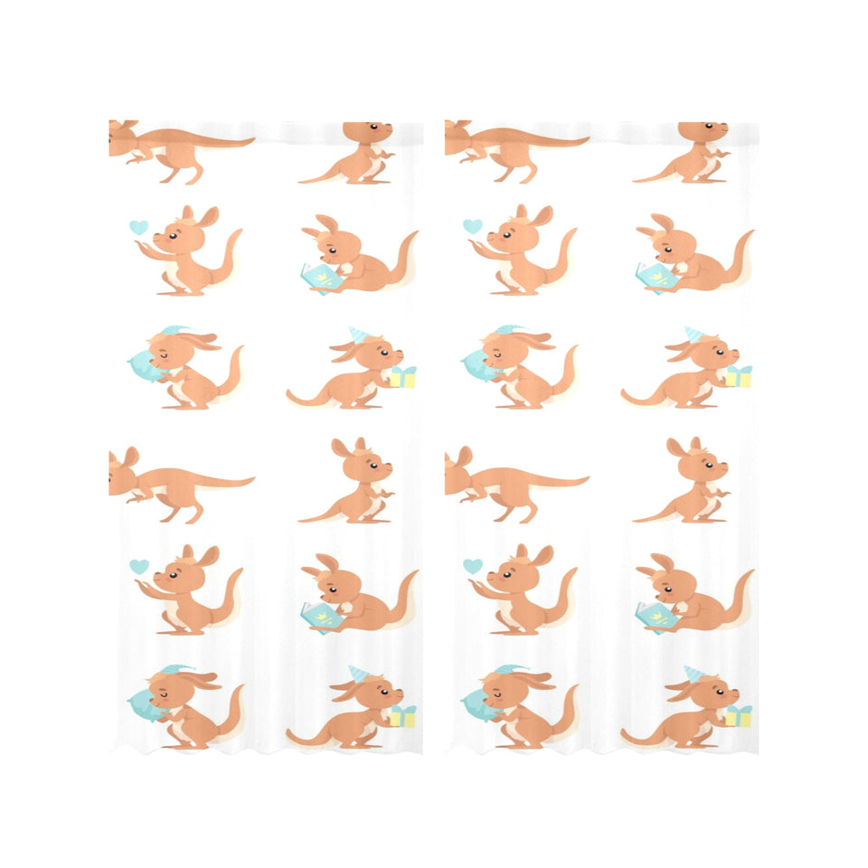 Cute Kangaroo pattern Gauze Curtain