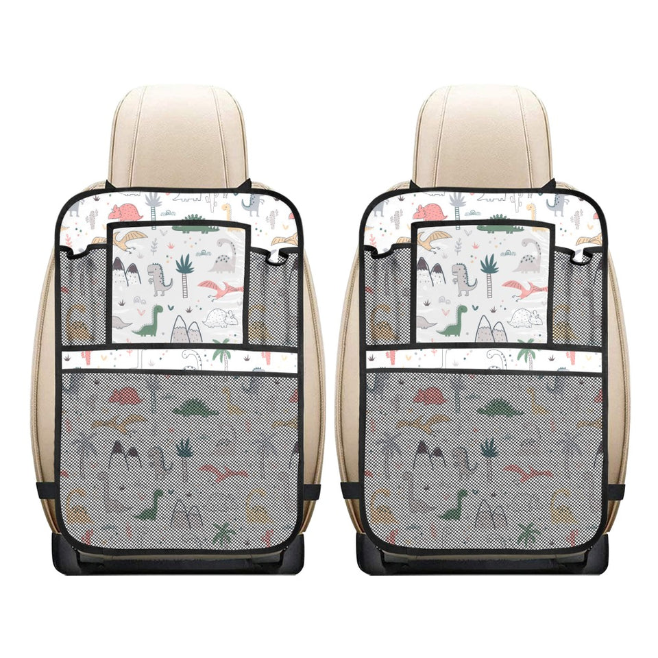 Cute cartoon dinosaurs tree pattern Car Seat Back Organizer