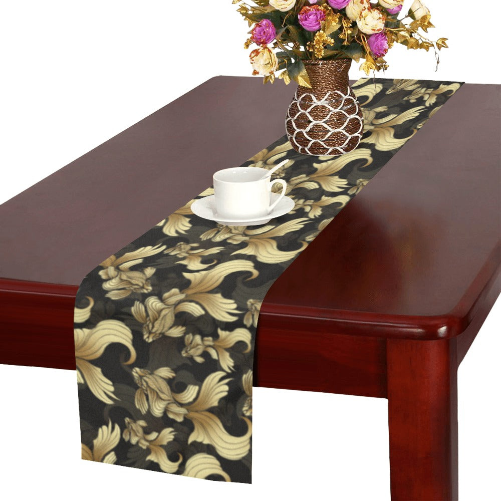 Goldfish Pattern Print Design 01 Table Runner