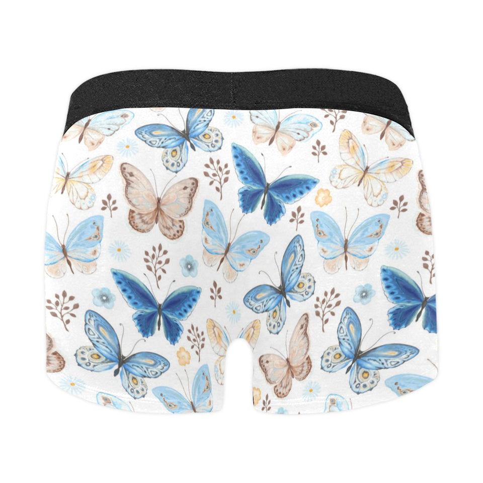 blue butterfly pattern Men's All Over Print Boxer Briefs Men's Underwear