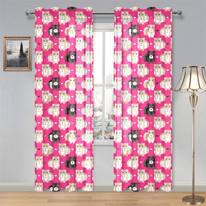 Guinea Pig Pattern Print Design 01 Gauze Curtain