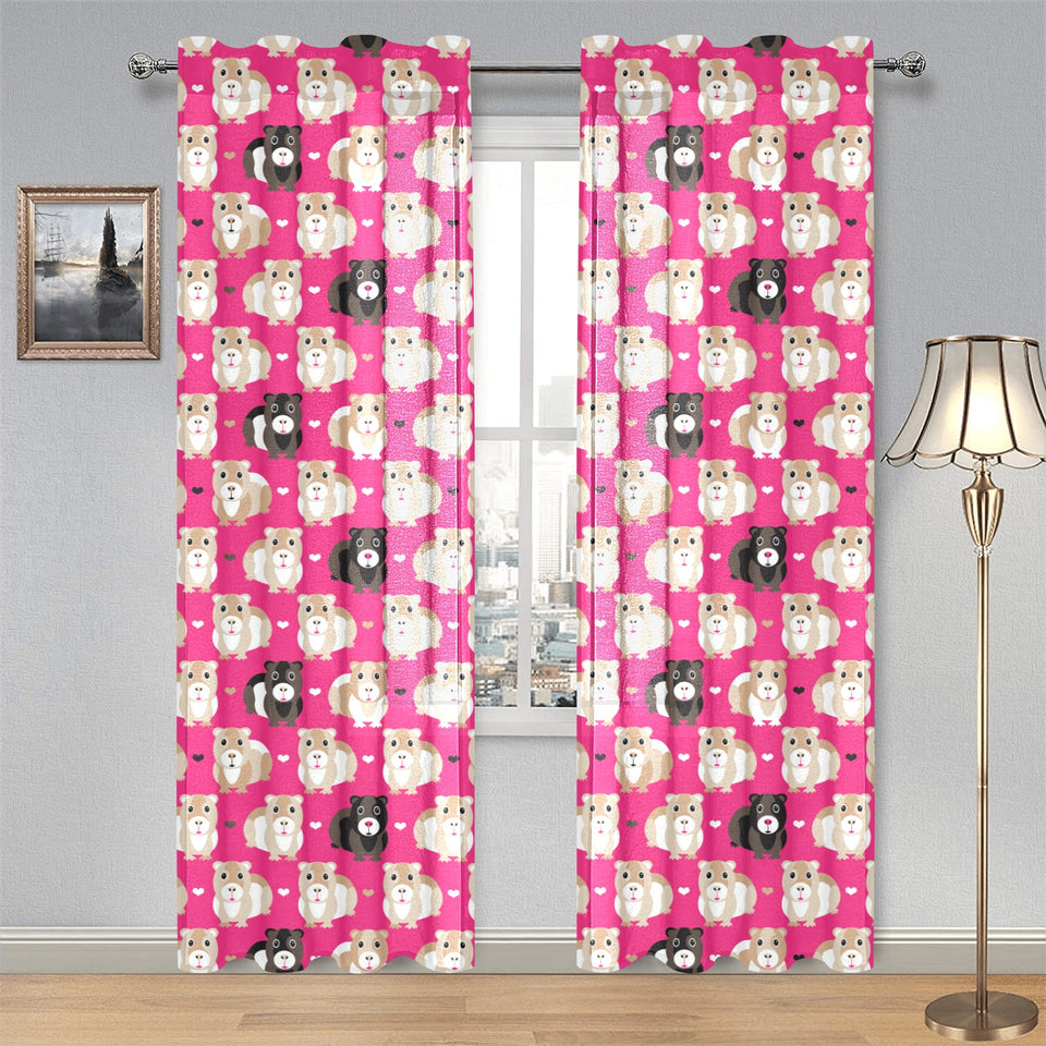 Guinea Pig Pattern Print Design 01 Gauze Curtain