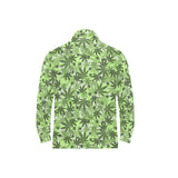 Canabis Marijuana Weed Pattern Print Design 01 Men's Long Sleeve Polo Shirt