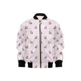 Yorkshire Terrier Pattern Print Design 02 Kids' Boys' Girls' Bomber Jacket