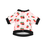 Strawberry beautiful pattern All Over Print Pet Dog Round Neck Fuzzy Shirt