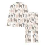 Llama Alpaca pattern Women's Long Pajama Set