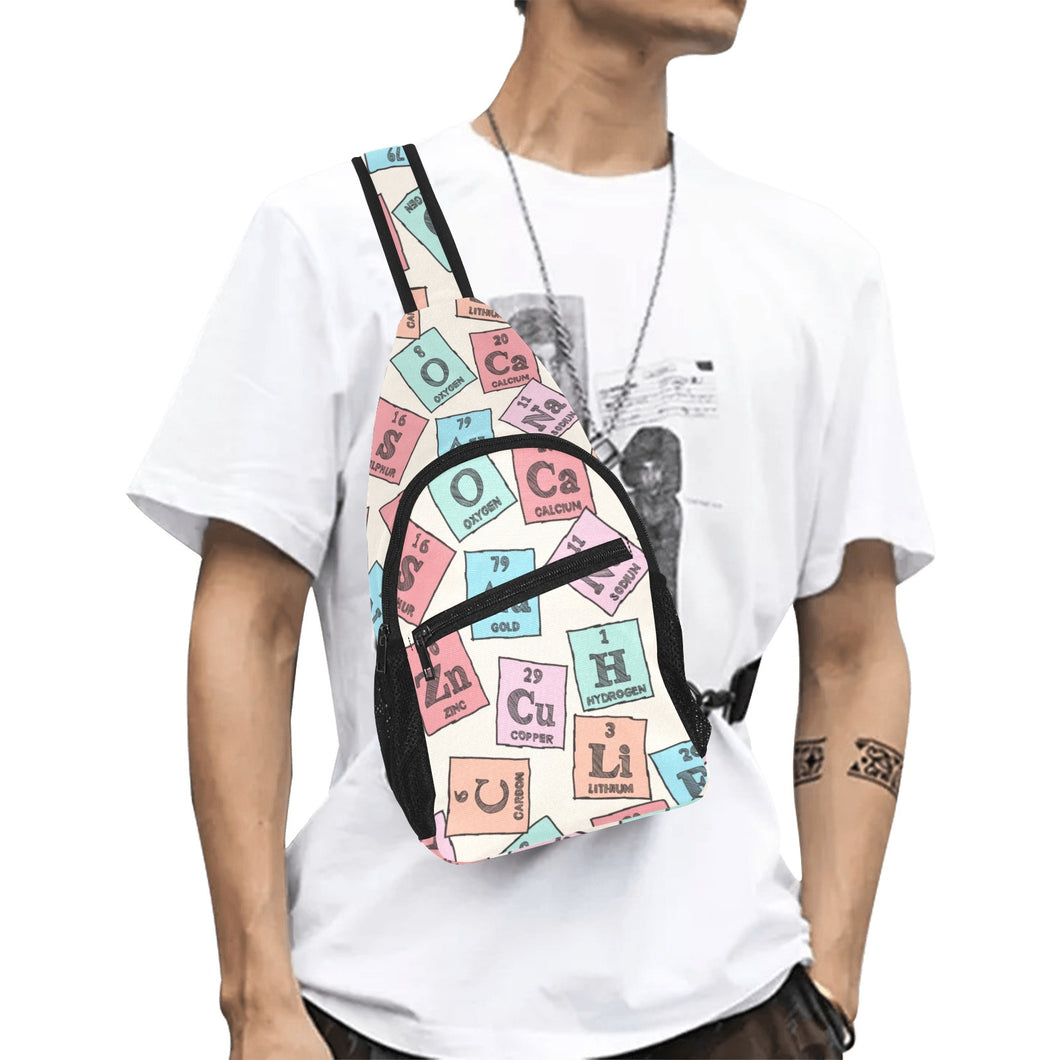 Chemistry Periodic Table Pattern Print Design 02 All Over Print Chest Bag