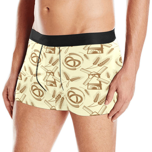 Windmill Wheat pattern Men's All Over Print Boxer Briefs Men's Underwear