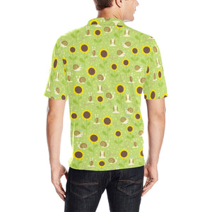 Snail Pattern Print Design 01 Men's All Over Print Polo Shirt