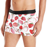 watercolor hand drawn beautiful strawberry pattern Men's All Over Print Boxer Briefs Men's Underwear