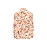 Fire flame watercolor pattern Women's Long Sleeve Polo Shirt