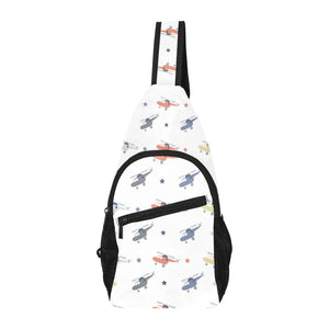 Cute helicopter star pattern All Over Print Chest Bag