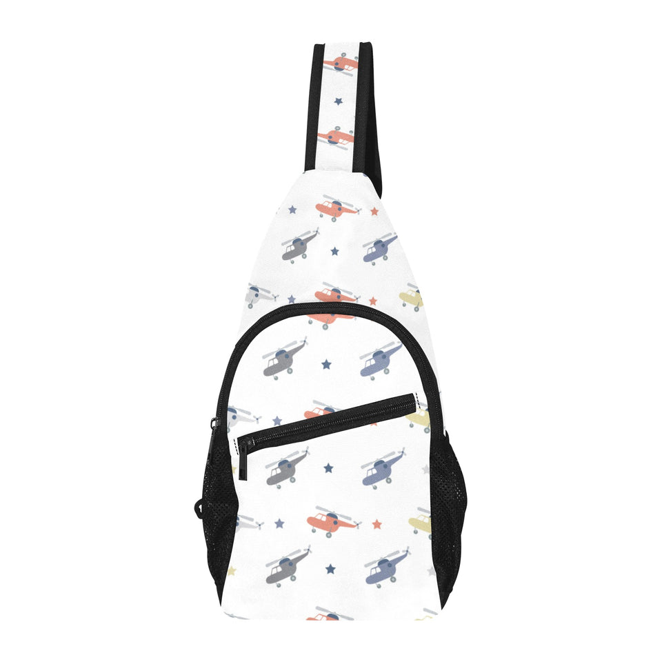 Cute helicopter star pattern All Over Print Chest Bag