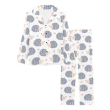 Hedgehog Pattern Print Design 04 Women's Long Pajama Set