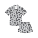 Sun Glasses Pattern Print Design 04 Kids' Boys' Girls' V-Neck Short Pajama Set