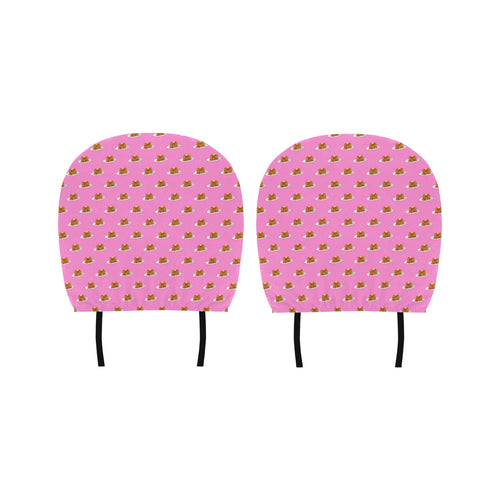 Pancake Pattern Print Design 04 Car Headrest Cover