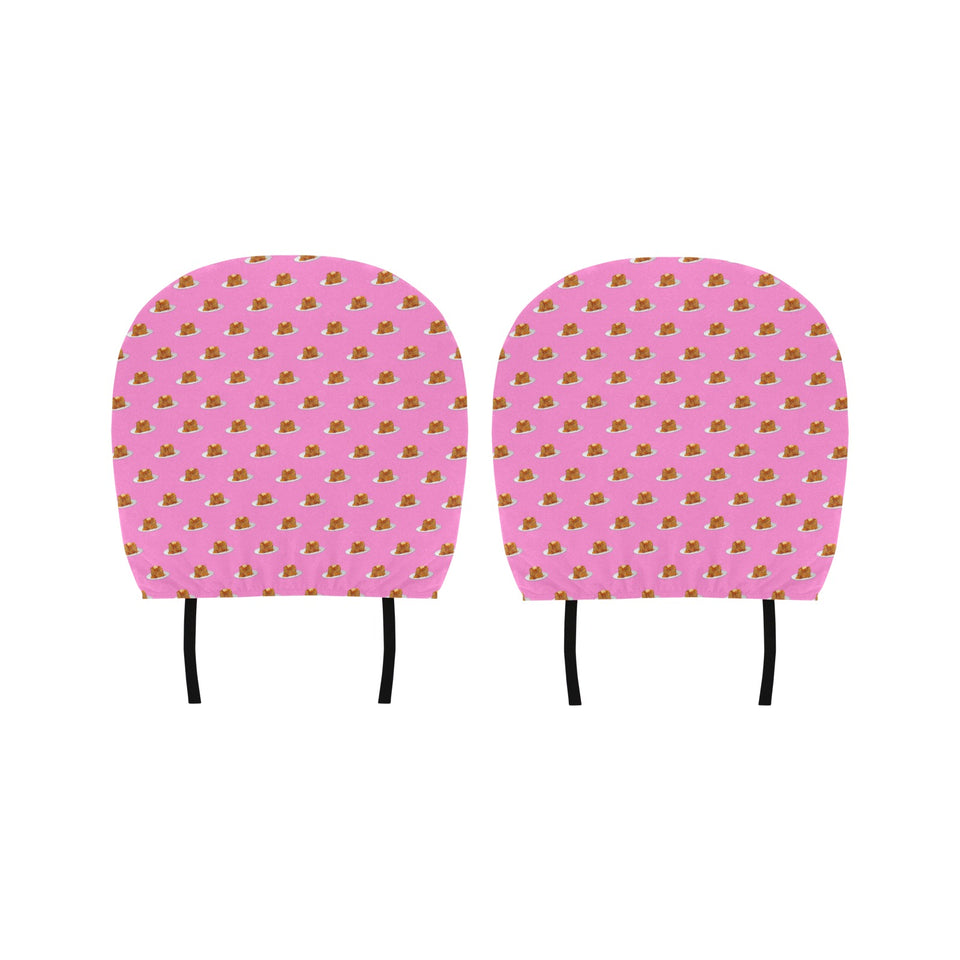 Pancake Pattern Print Design 04 Car Headrest Cover
