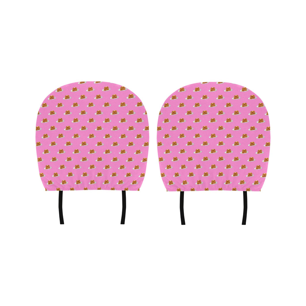 Pancake Pattern Print Design 04 Car Headrest Cover