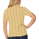 Pretzels Pattern Print Design 01 Women's All Over Print Polo Shirt
