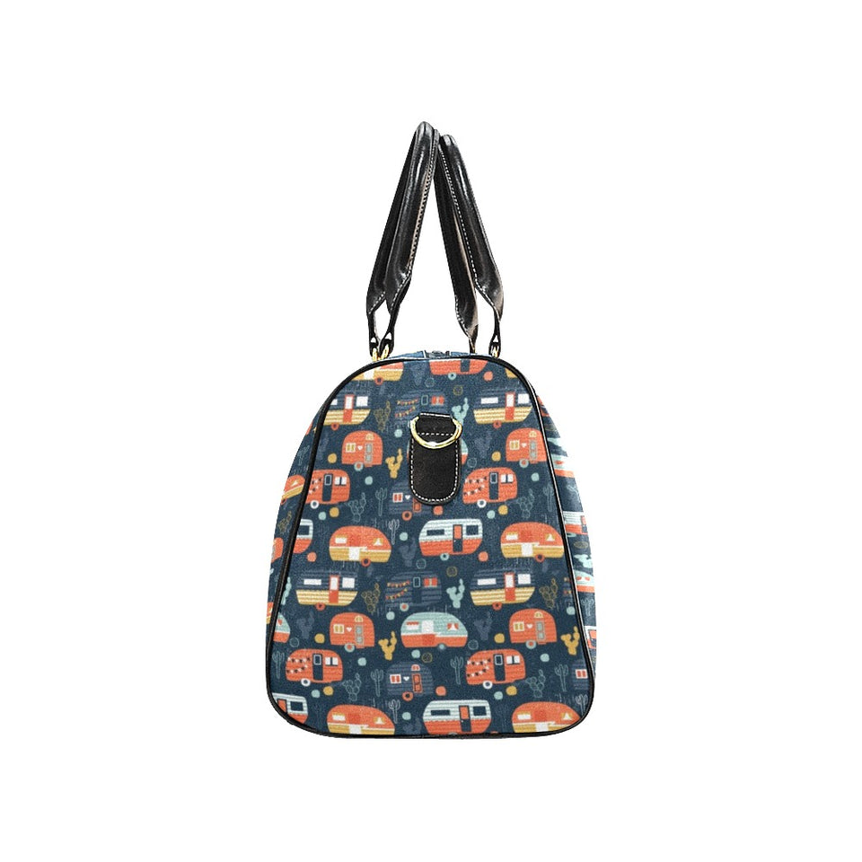 Camper Van Pattern Print Design 05 Travel Bag
