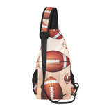 American football ball design pattern All Over Print Chest Bag