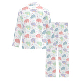 Hippopotamus Pattern Print Design 03 Men's Long Pajama Set