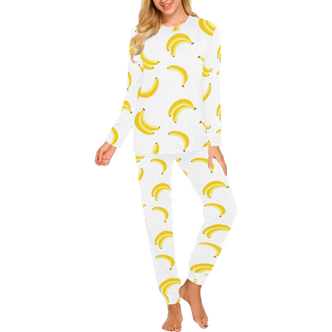 Banana pattern Women's All Over Print Pajama Set