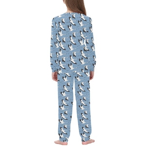 Seagull Pattern Print Design 04 Kids' Boys' Girls' All Over Print Pajama Set