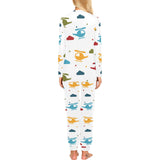 Colorful helicopter pattern Women's All Over Print Pajama Set