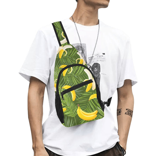 Banana Palm Leaves pattern All Over Print Chest Bag