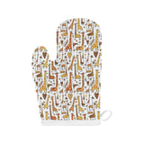 Giraffe Pattern Print Design 04 Heat Resistant Oven Mitts