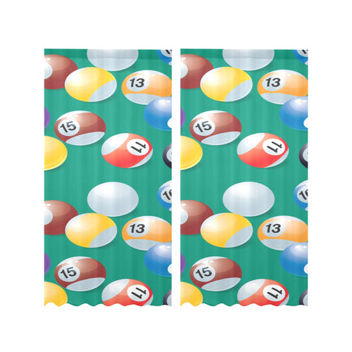 Billiard Ball Pattern Print Design 01 Gauze Curtain