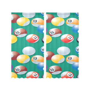 Billiard Ball Pattern Print Design 01 Gauze Curtain