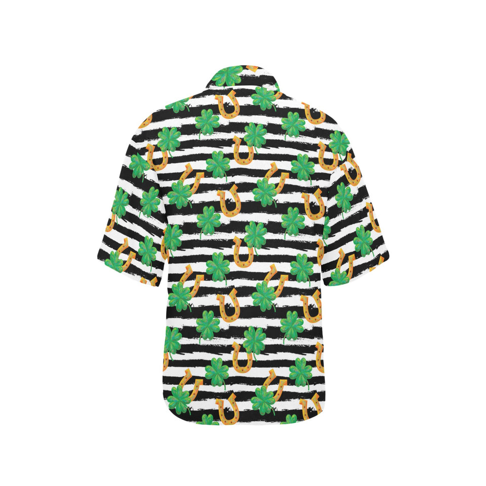 Horseshoes Pattern Print Design 01 Women's All Over Print Hawaiian Shirt