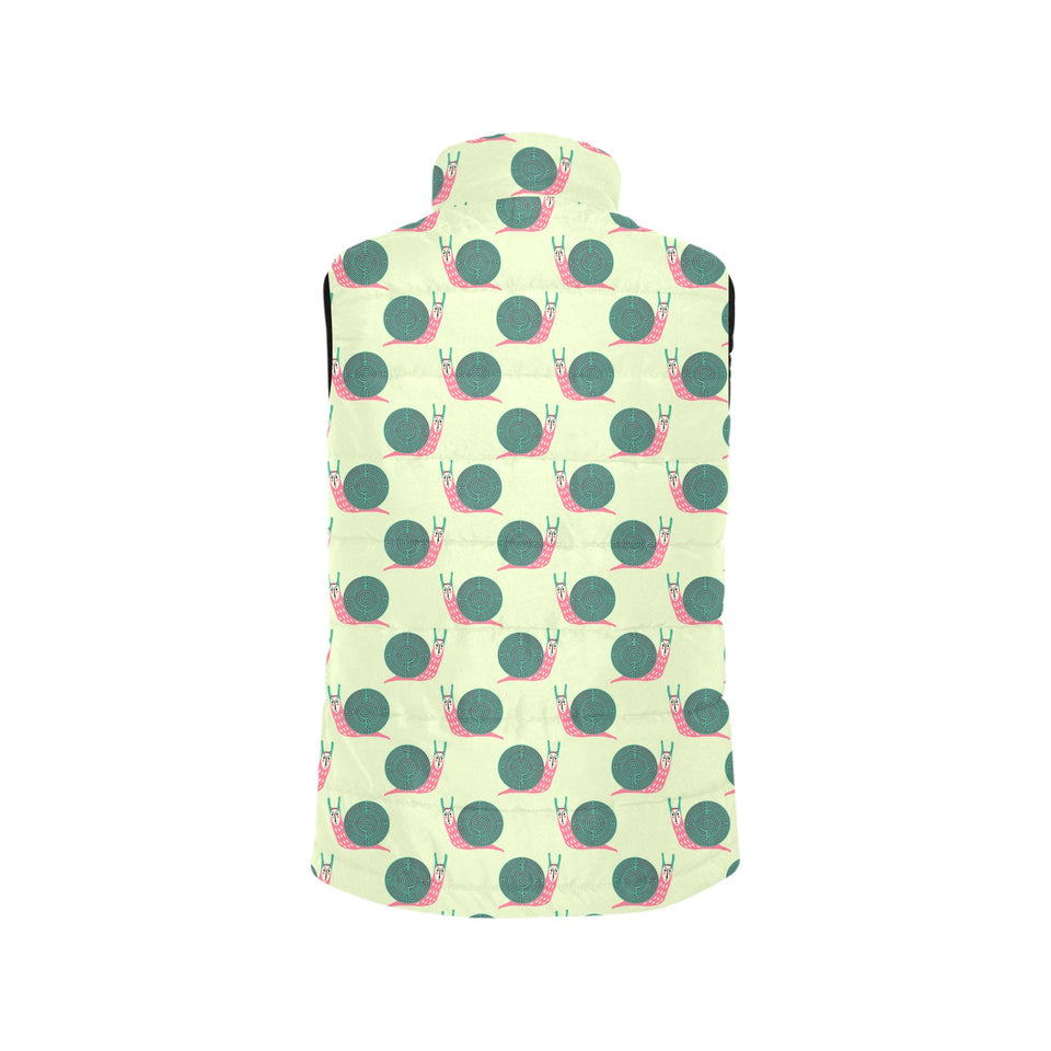 Snail Pattern Print Design 04 Men's Padded Vest