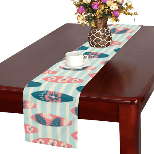 Surfboard Pattern Print Design 02 Table Runner