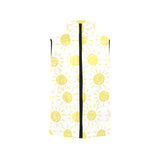 hand drawn sun pattern Women's Padded Vest