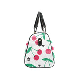 cherry pattern white background Travel Bag
