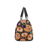 Pumpkin flowers spiderweb Halloween theme Travel Bag