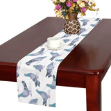 Pigeon Pattern Print Design 03 Table Runner