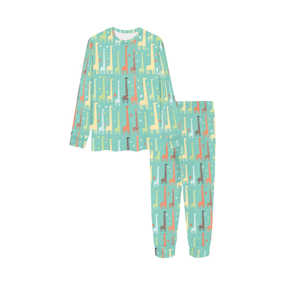 Giraffe Pattern Print Design 01 Kids' Boys' Girls' All Over Print Pajama Set