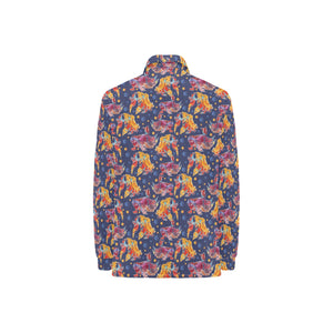 Goldfish Pattern Print Design 05 Women's Long Sleeve Polo Shirt