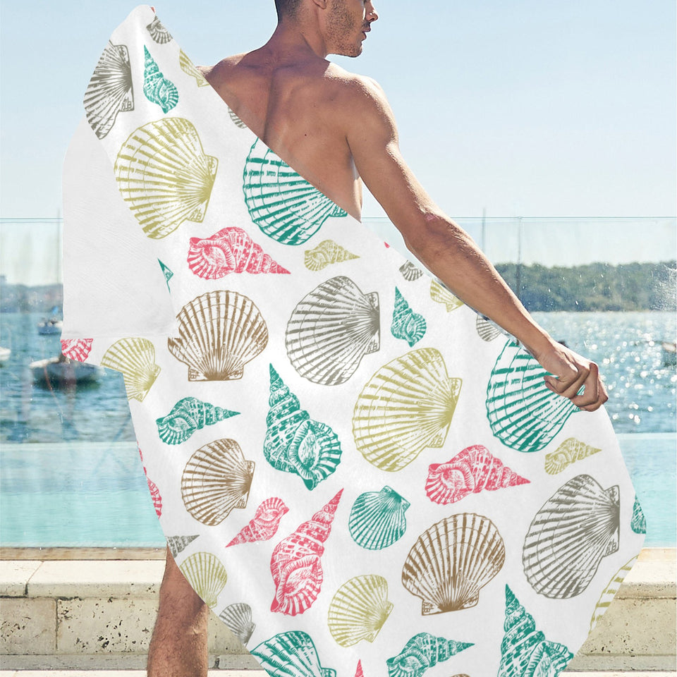 Colorful shell pattern Beach Towel