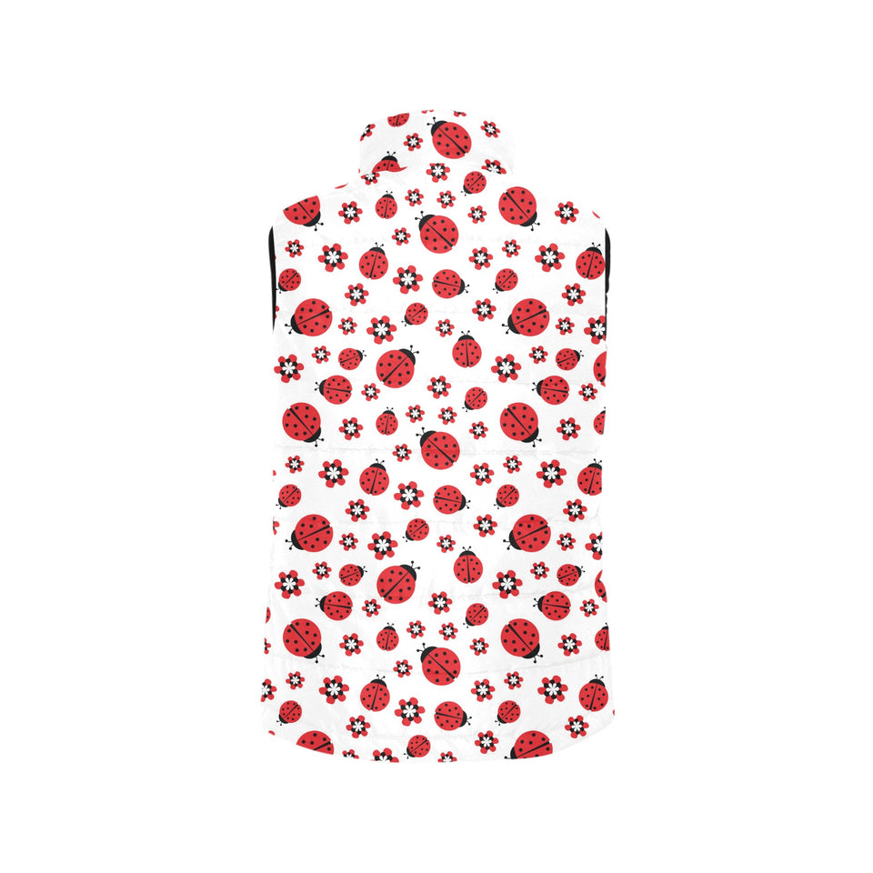 Ladybug Pattern Print Design 04 Men's Padded Vest