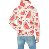 Watermelon pattern Men's Padded Hooded Jacket