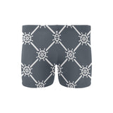 nautical steering wheel rope pattern Men's Swimming Trunks