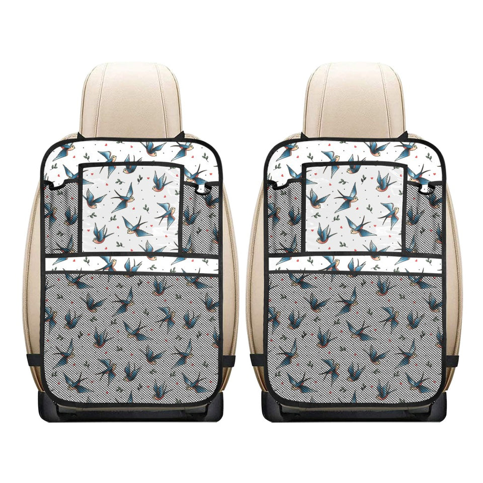 Swallow Pattern Print Design 04 Car Seat Back Organizer