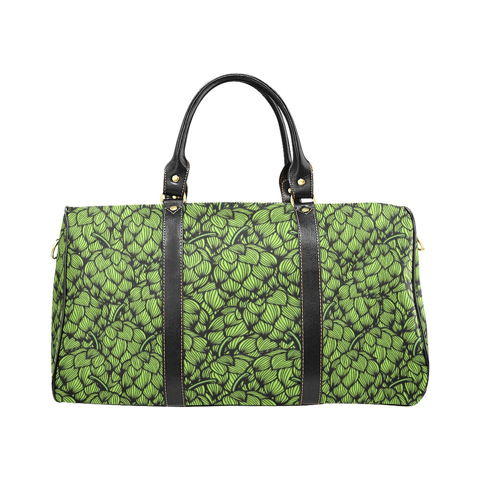 Green hop pattern Travel Bag